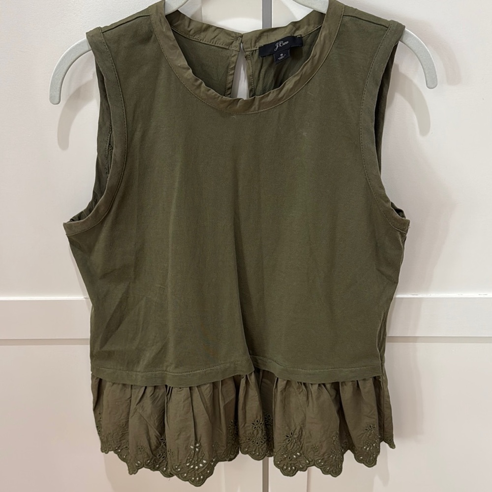 J. Crew Olive Green Sleeveless Top